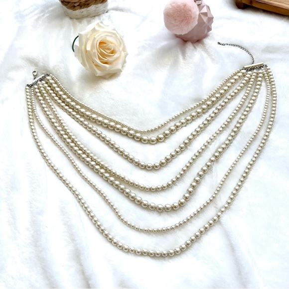 Jewelry - PEARLS: Multi 7 Strand Pearl Necklace